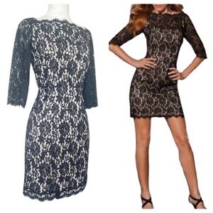 Boston Proper Black Lace Dress | Mini LBD | Cocktail Formal Party | Size 4